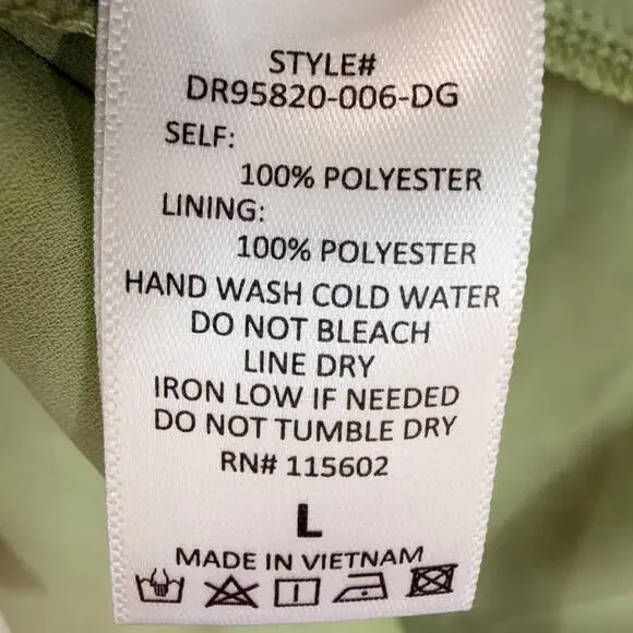 Lush Green Floral Mini Spaghetti Strap Sundress Lined Size L Casual Beach Summer - Picture 4 of 10